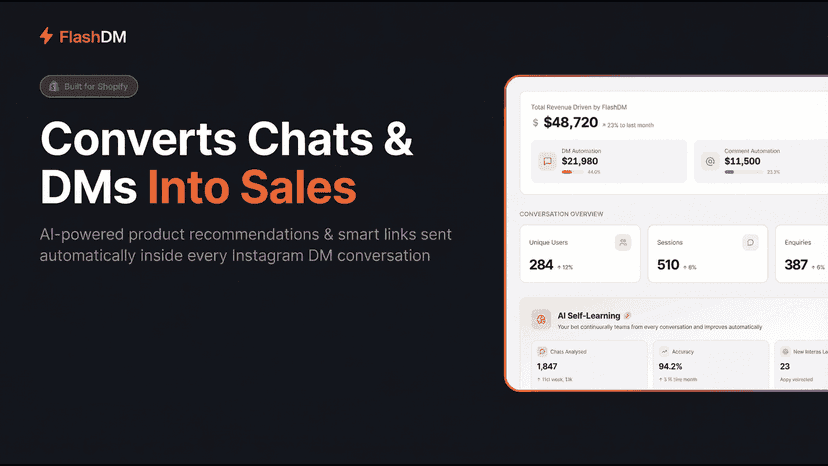 Converts comments or DMs into sales with product links