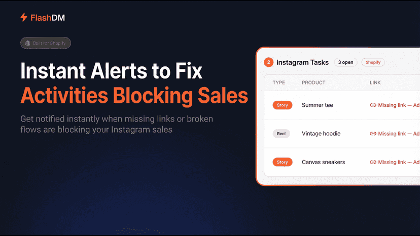 Instant alerts to fix activities blocking your sales