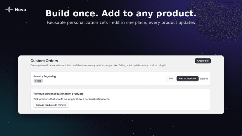 Build once. Add to any product.