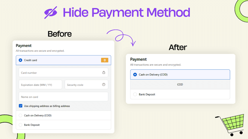 DMJ - Hide Payment Methods