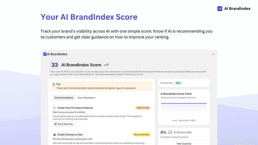 Index Score & Recommendations