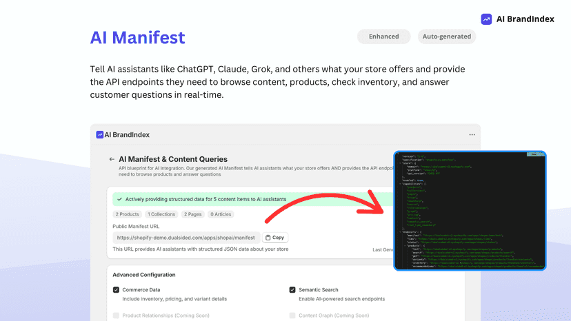 AI Manifest with Content Graph