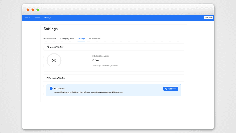 Settings overview