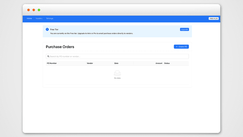 View Purchase orders