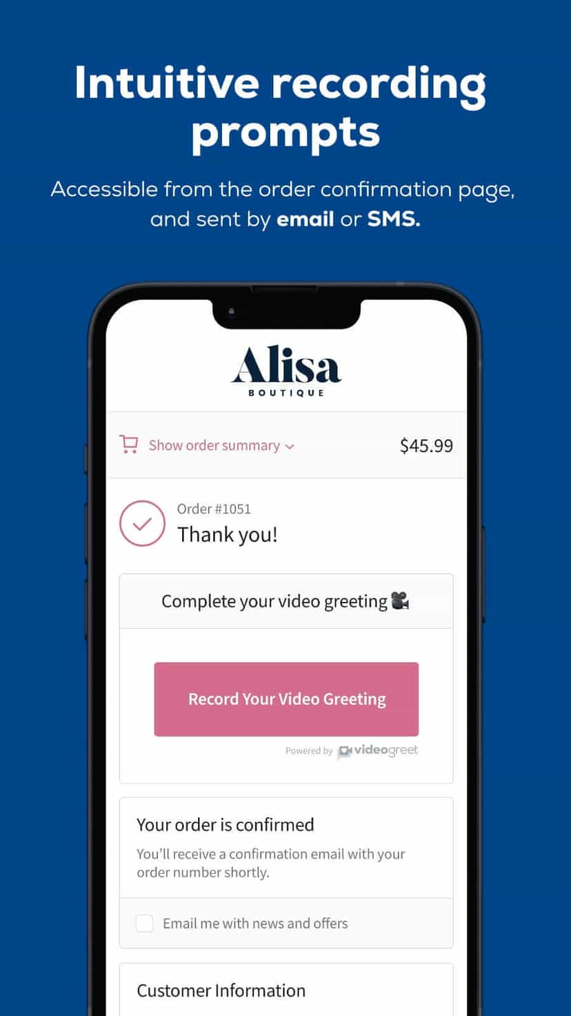 Your checkout flow is never disrupted — Thank you page recording.