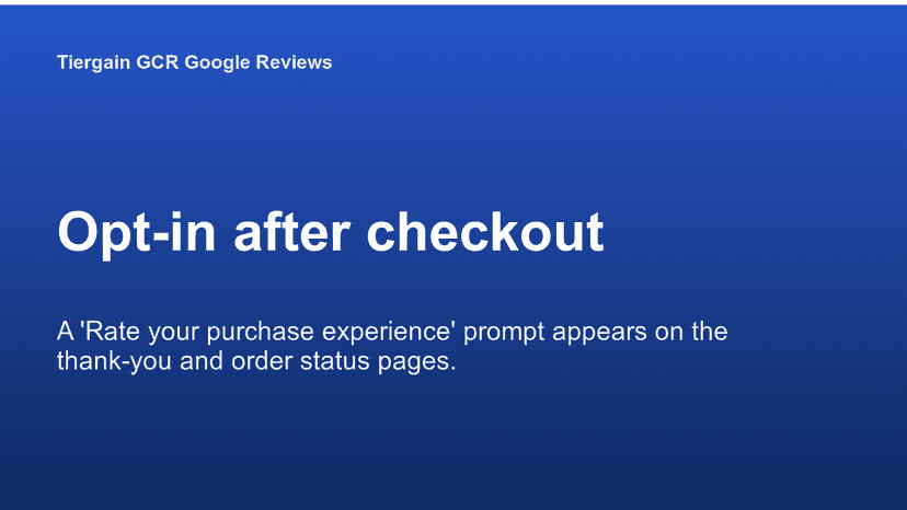 Google review opt-in served on your store domain
