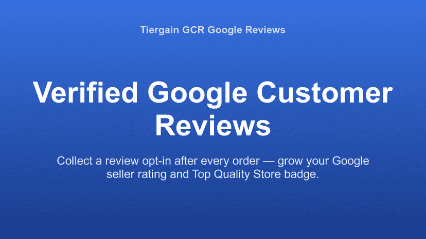 Verified Google Customer Reviews collected after every order