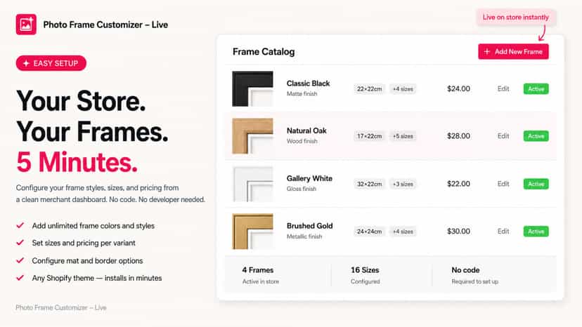 Easy App Setup in Shopify Admin Panel
