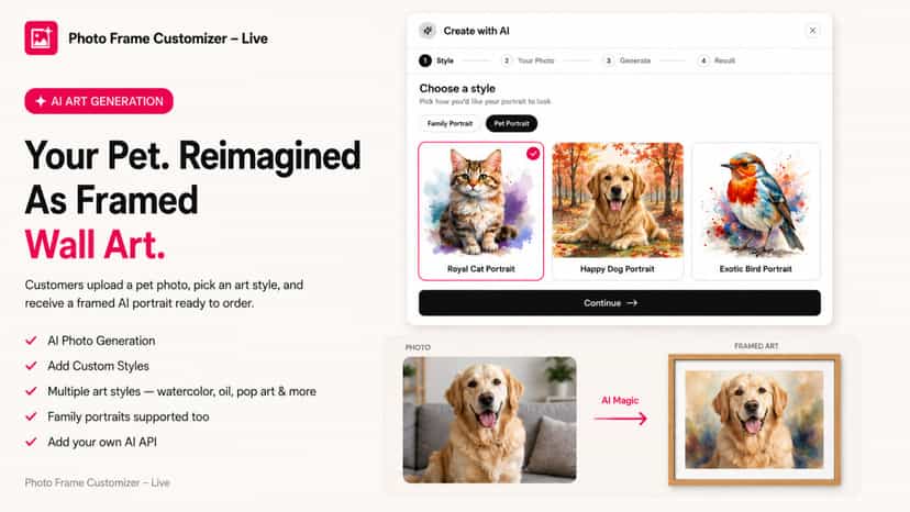 AI Photo Generation- Pet portraits, family portraits etc.