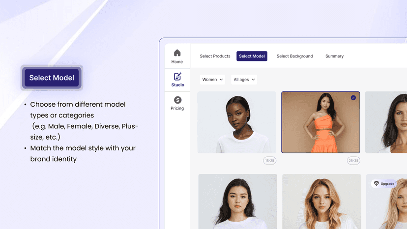 Easily select the AI Models