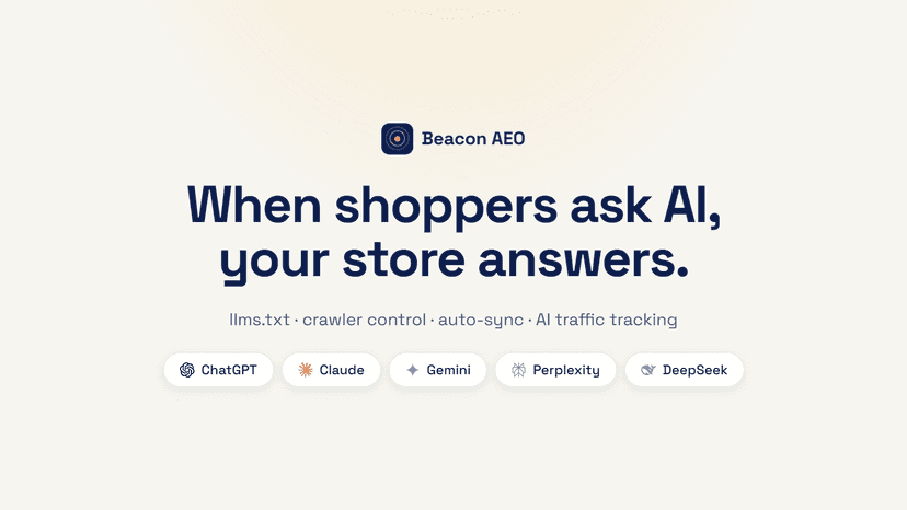 Beacon AEO: when shoppers ask AI, your store answers