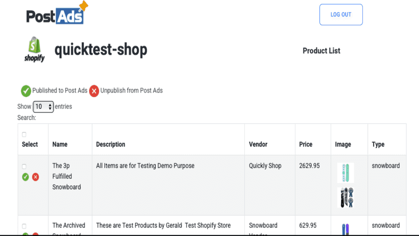 Product Listing Page