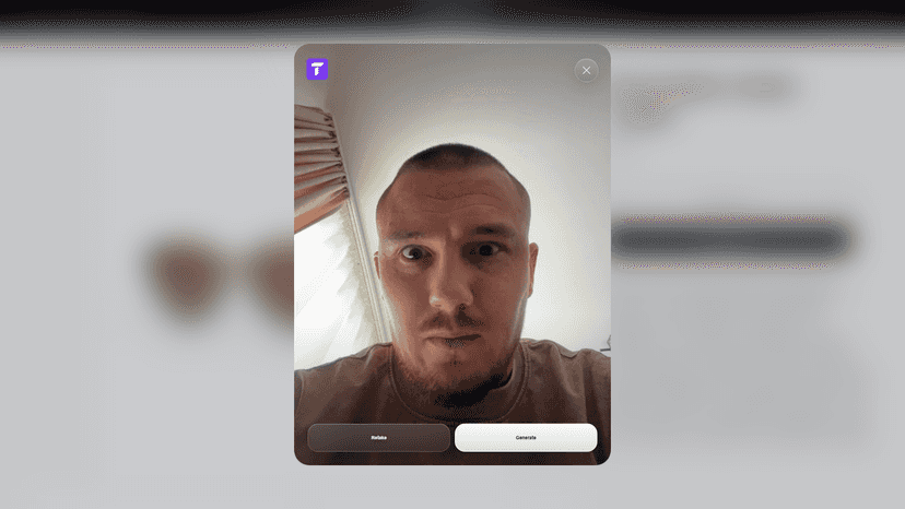 AI generating the try-on result