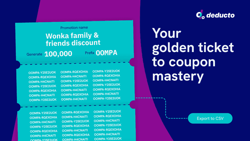 Bulk generate and export unique coupon codes