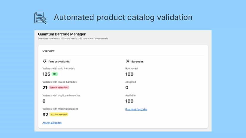 Catalog validation