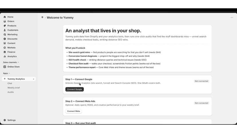 Connecting the integrations