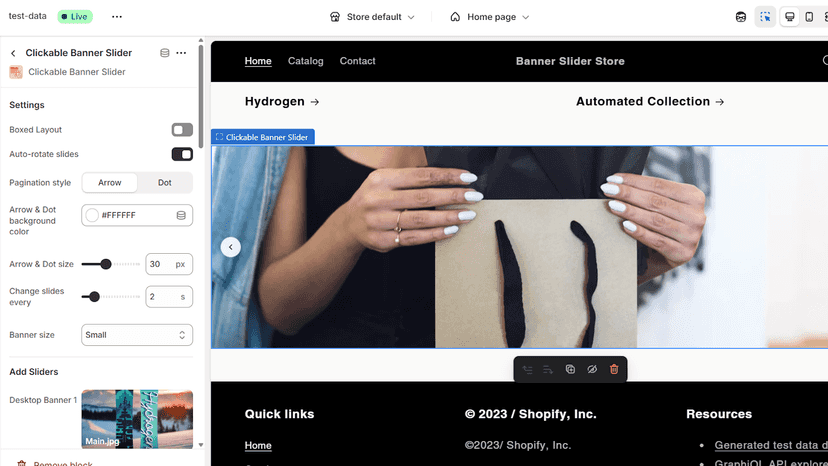 Theme editor preview