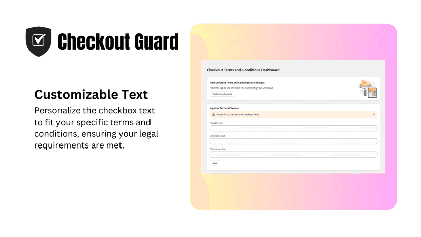 Customizable Text