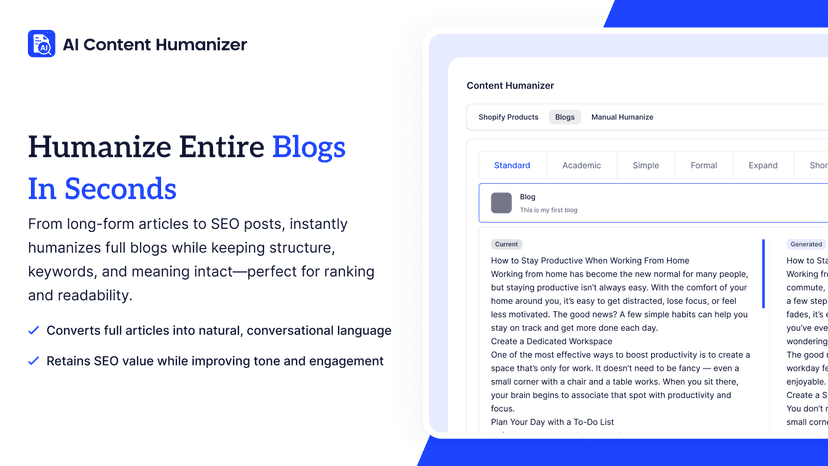 humanize entire blogs