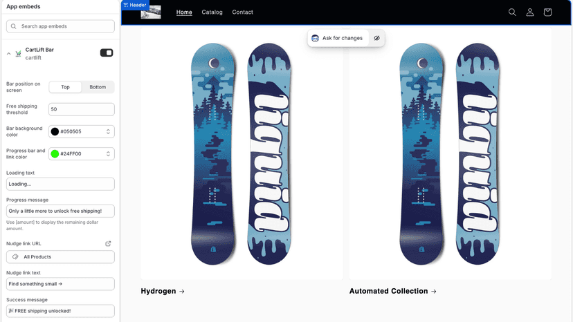 Message can be customized to match store brand