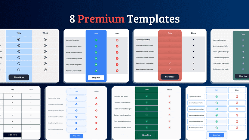 8 Premium templates