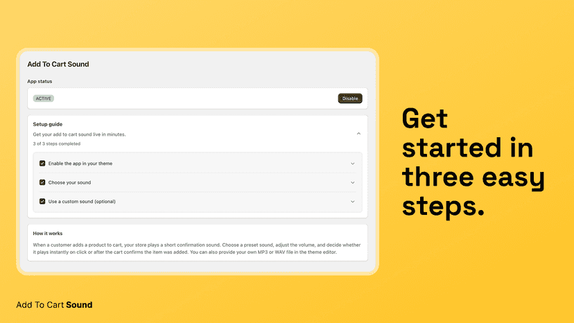 Setup with a simple three-step guide