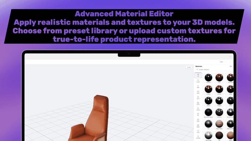 Material & Texture Library with custom upload option