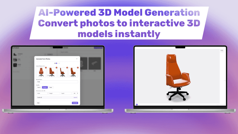 Convert product photos to 3D models instantly