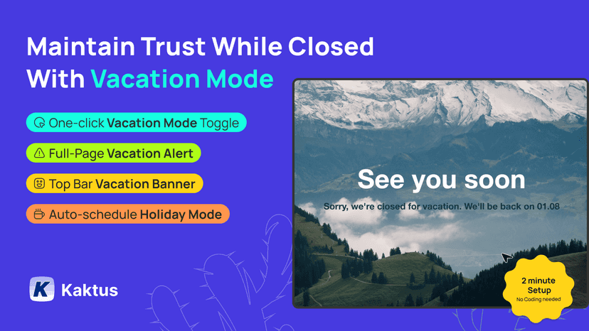 Vacation Mode banner