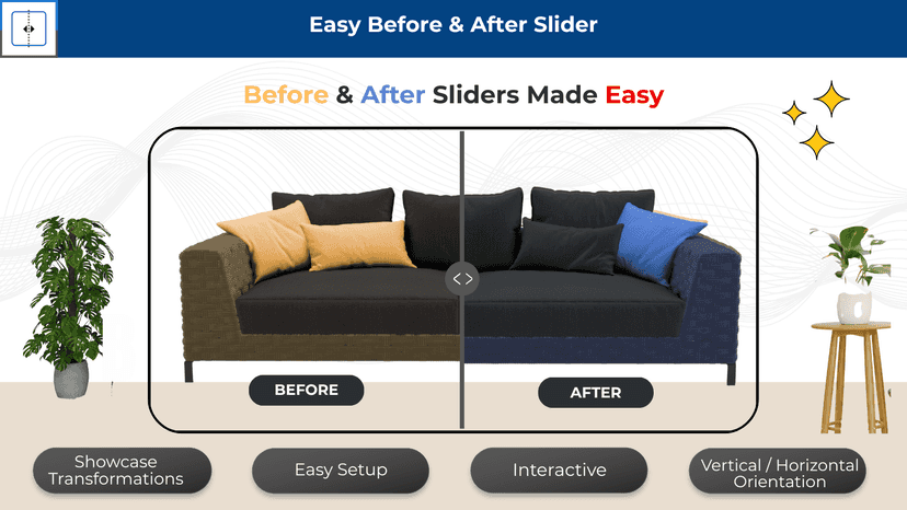 Build trust with interactive before after images