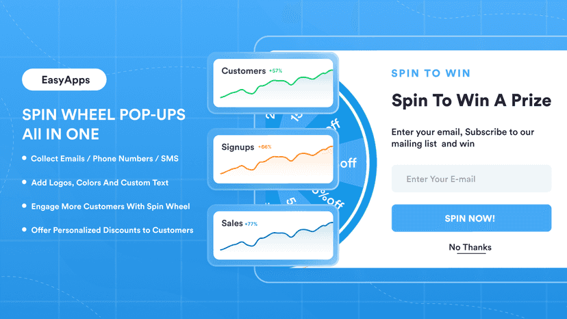 Spin Wheel Email & SMS Contact Capture Form