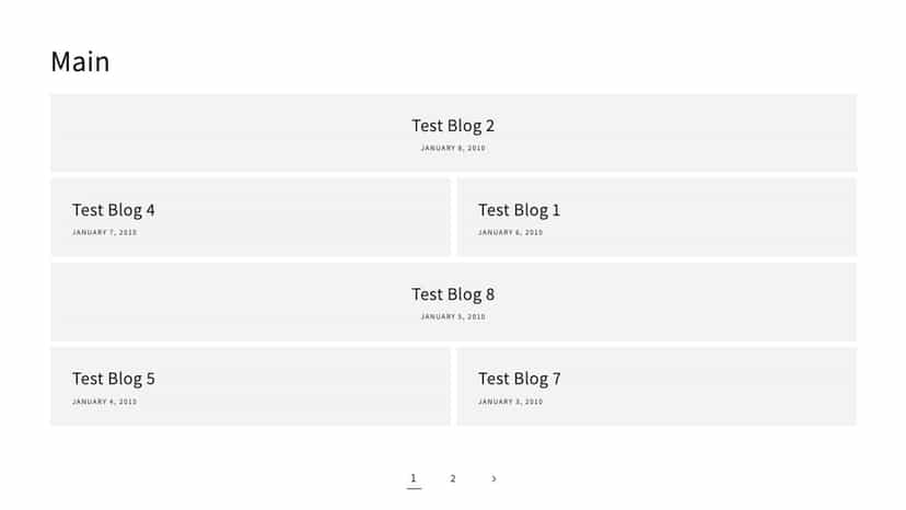 Order of blogs is reflected on the store front