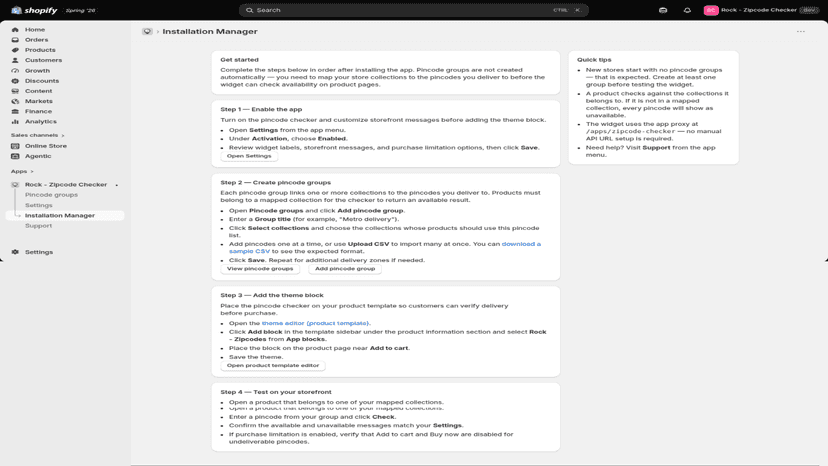 Rock_Zipcode_Checker_Installation_Manager