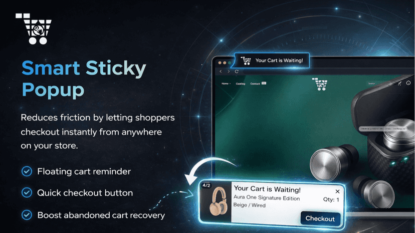 Reduces friction by letting shoppers checkout instantly from any