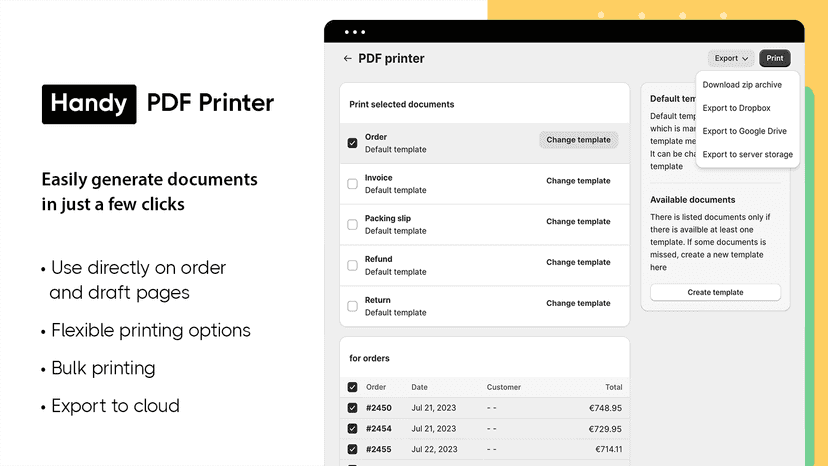 PDF invoice printer
