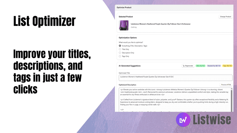Listing Optimizer