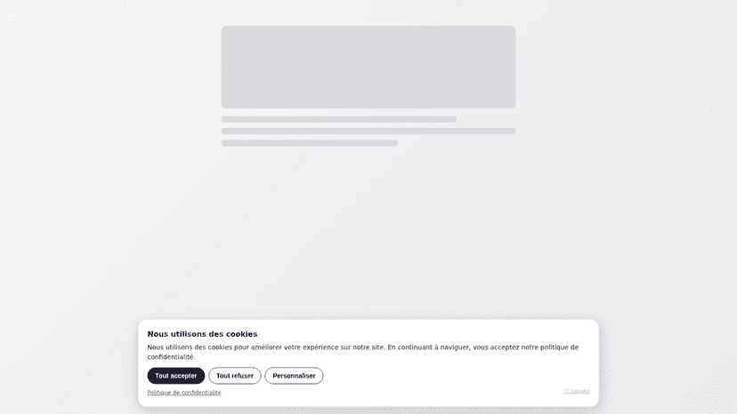 GDPR-compliant cookie banner, customizable to your brand