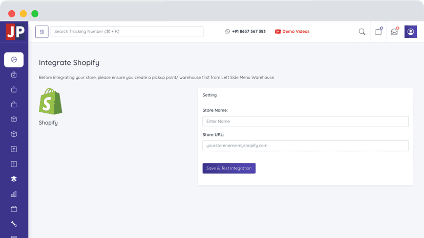 Add store name and url