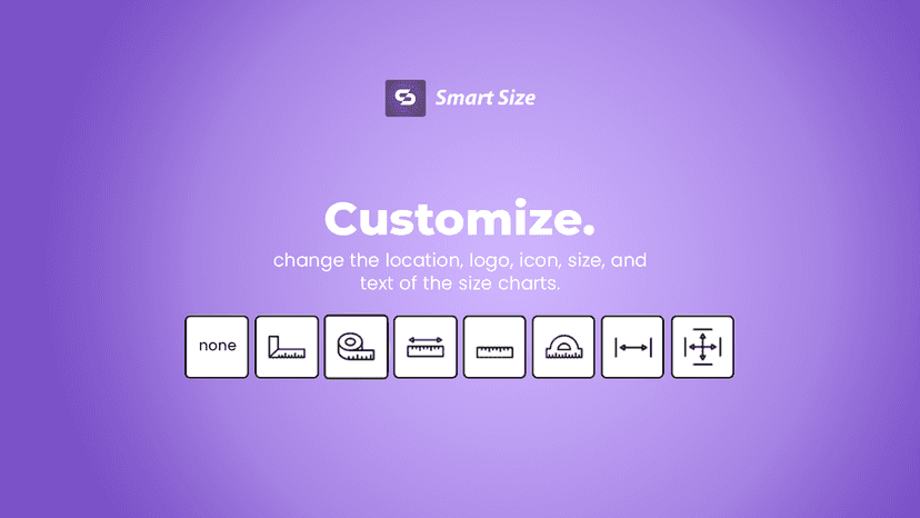 Customize size charts