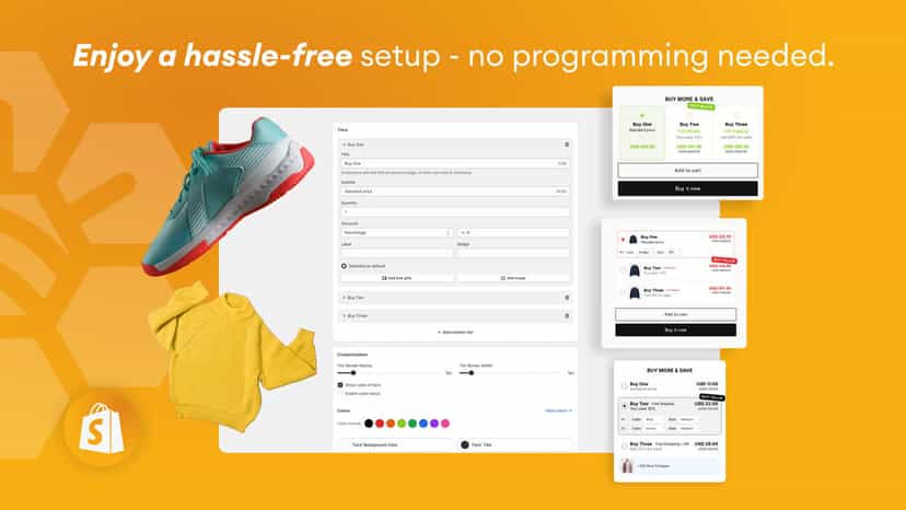 Analytics dashboard with charts for clicks, orders, visits