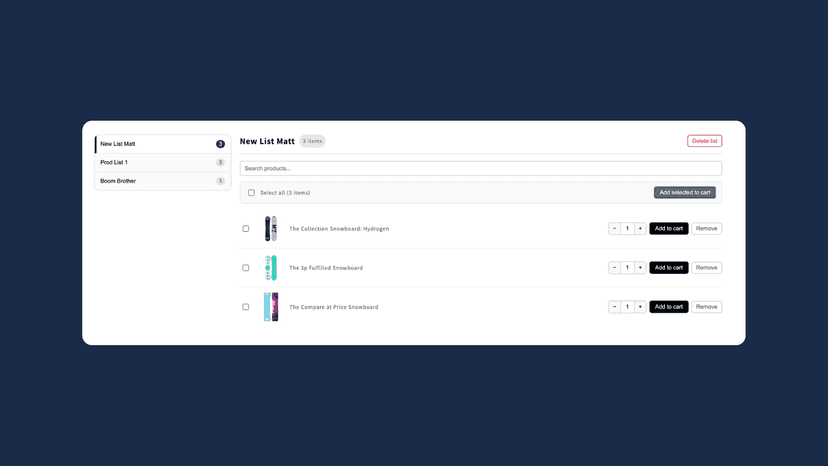 Customer List Management
