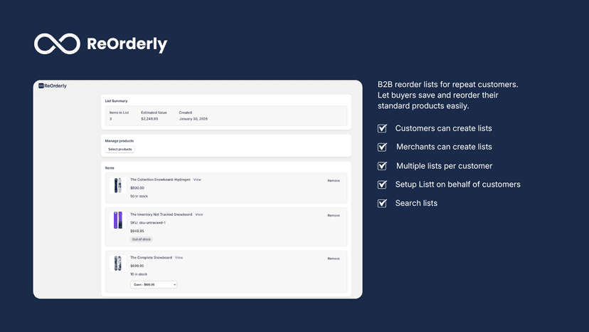 ReOrderly Features Image
