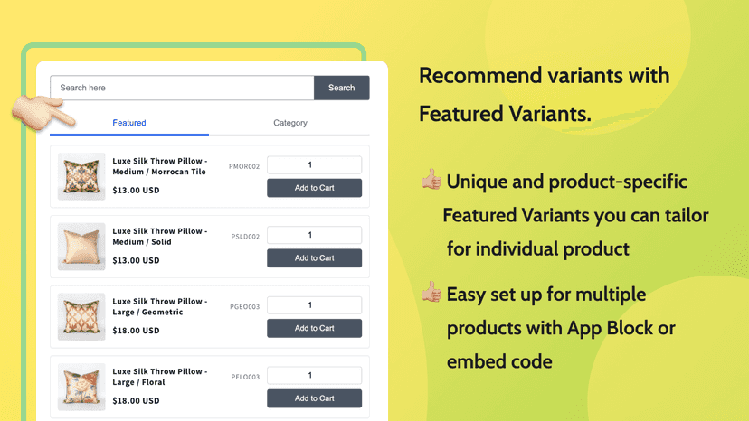 Recommend product variant with featured variant in Shopify