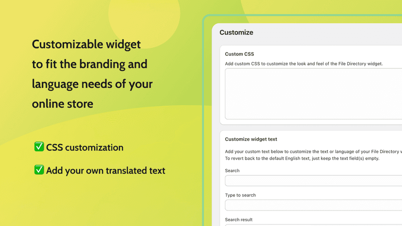 Customize your Shopify variant search widget
