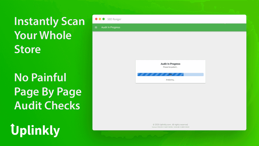 SEO Ranger Audit In Progress Instantly Scans Your Whole Store