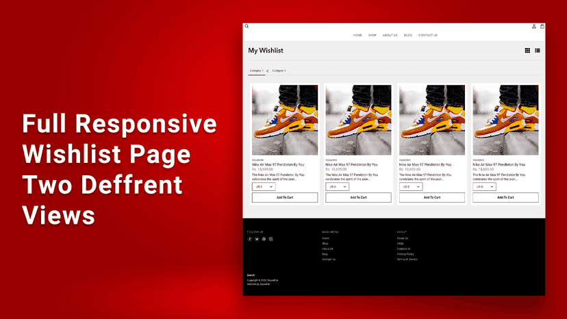 Responsive wishlist page - Squadkin Muliti Category Wishlist