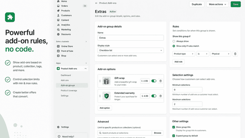 One-tap shipping protection on every order