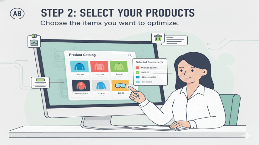 Select products for the price test.