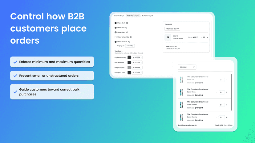 Powerful B2B Bulk Ordering