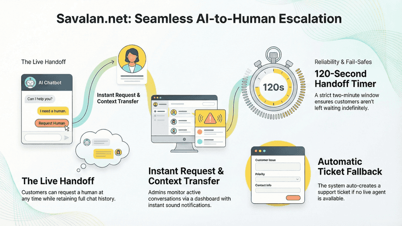 AI to human transition,Talk to human,open ticket,proactive chat